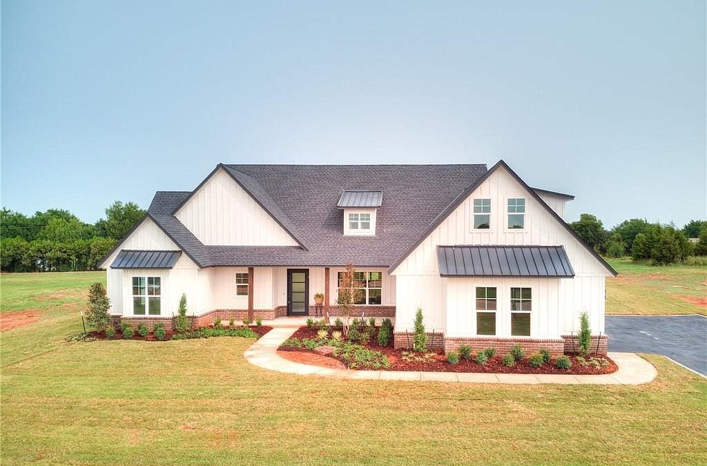 Affordable custom modern farmhouse for a family with a prep sink, huge pantry, entertaining porch with screens, and a huge bonus room for homeschool or work from home.